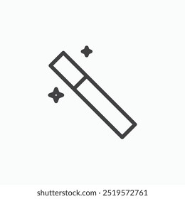 Magic wandlinesimple icon in line style.