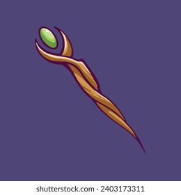 magic wands cartoon vector illustration