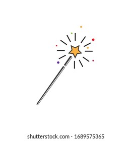 Magic wands.  Vector icon illustration template design.