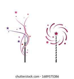 La magia se desvanece.  Diseños de plantillas de ilustraciones de iconos de vectores.