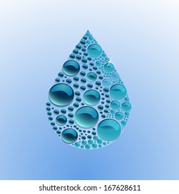 Magic water drope. Abstract background