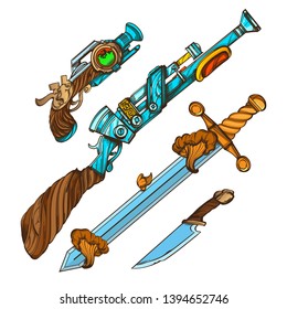 Magic Weapon Set on a white background.