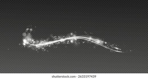 Magia 
vento branco. 
cometa branco com estrelas cintilantes e poeira.