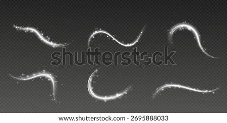 Magic white wind. white comet with sparkling stars and dust.light,dust,effect,	