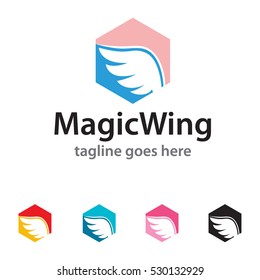 Magic Wing Logo Template Design Vector