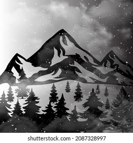 Magic Winter Background Digital Paper