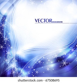 Magic winter night. Abstract vector background