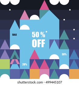 magic winter night a banner for a sale