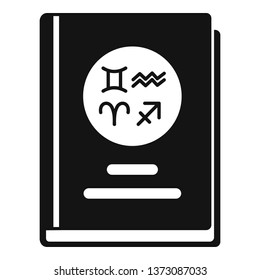 Magic witch book icon. Simple illustration of magic witch book vector icon for web design isolated on white background