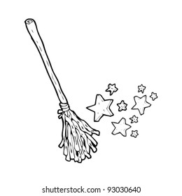 magic witch broom cartoon