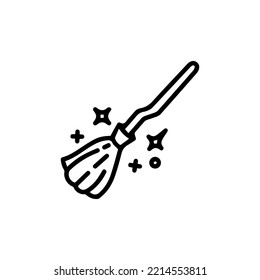 Magic Witch Broom Icon design concept vector illustration template