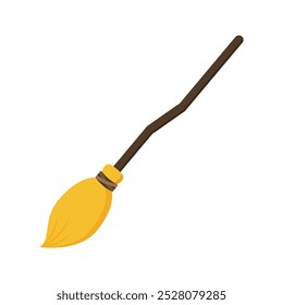 Magic witch broom. Vector illustration