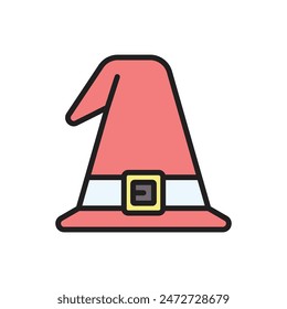 Magic Witch Hat Icon Vector Illustration