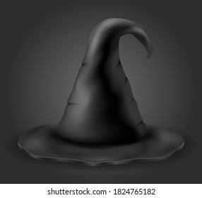 magic witch hat vector illustration isolated on black background