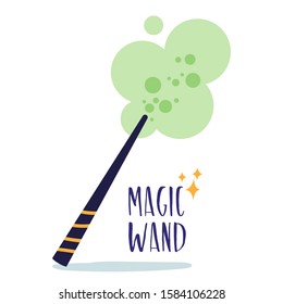 Magic witchcraft element - Magic wand, super power. Vector