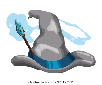 Magic Wizard Hat, Vector Illustration