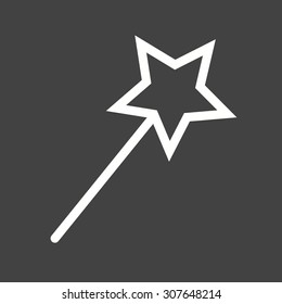 Magic, wizard, wand icon vector image.Can also be used for art and designing. Suitable for mobile apps, web apps and print media.