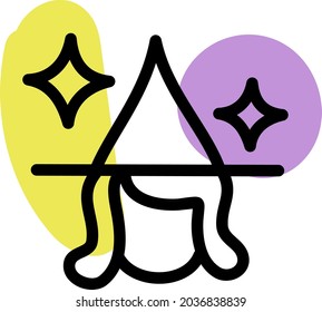 Magic woman, illustration, vector, on a white background.
