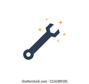 the Magic Wrench sign. Isolated Vector Illustration