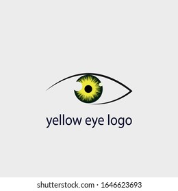 magic a yellow eye logo design. Eye vector logo template.