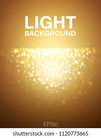 Magic Yellow Lights With Bokeh Effect. Vector EPS 10