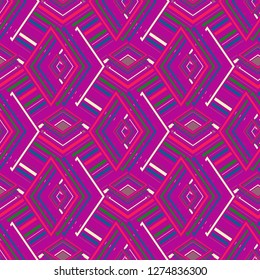 Magical abstract background multicolor cube geometric pattern seamless.
