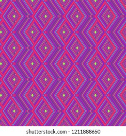 Magical abstract background multicolored cube geometric pattern seamless.
