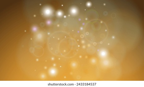 Magical Abstract Defocused Light Spot Background Design. Christmas snowfall Vector Horizontal Illustration. Cosmic Print. Glitter confetti. Good for Banners, Posters, Covers, Flyers, Cards.