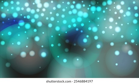 Magical Abstract Defocused Light Spot Background Design. Christmas Snowfall Vector Horizontal Illustration.  Glitter confetti. Winter Snow Sky. New Year Magic Illustration. Falling Snowflakes