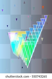 magical advertising around triangles vector background, freedom of emblematic order