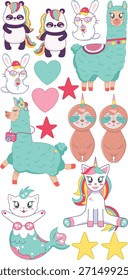 Magical Animals Illustration vector for all type of prints