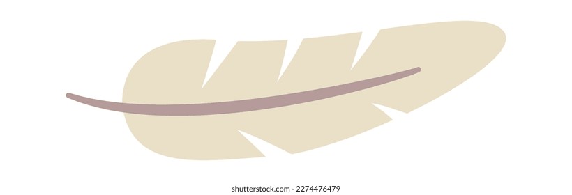 Magical art flat icon Feather for rituals. Vector illustration
