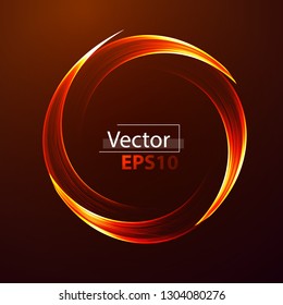 Magical background of bright lines glowing abstract cover vector illustration. Place for text circular banner.