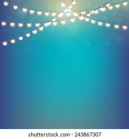 Magical background with colorful bokeh. Blurred background with lights. Stylish backdrop for you text