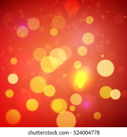 Magical background with colorful bokeh. Vector