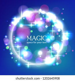 Magical background. Magic shining circle.