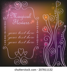 Magical background with patches of light and pattern