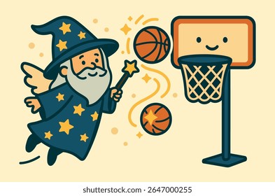 Magical Basketball Wizard on court