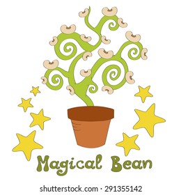 Magical bean vector illustration