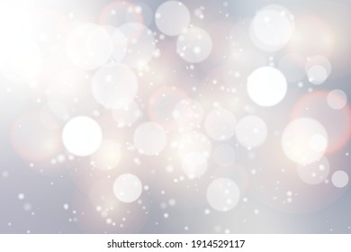 Magical bokeh light on gradient blue grey purple background ,vector illustration
