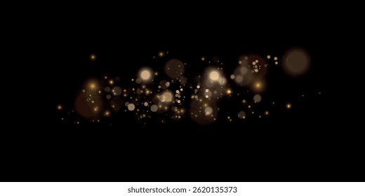 Magical bright colorful cloud of sparkling bokeh glare. Small, bright particles of bokeh sparkles and fine bright dust. Christmas colorful glow effect on dark background