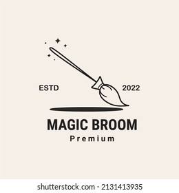 Magical broomstick logo belonging to a unique and old witch