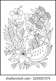 Magical Butterflies Adult Coloring Pages