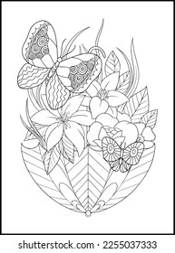 Magical Butterflies Adult Coloring Pages