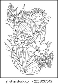 Magical Butterflies Adult Coloring Pages