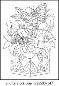 Magical Butterflies Adult Coloring Pages