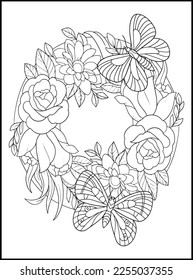 Magical Butterflies Adult Coloring Pages