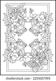 Magical Butterflies Adult Coloring Pages