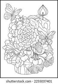 Magical Butterflies Adult Coloring Pages