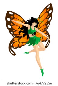 magical butterfly fairy woman